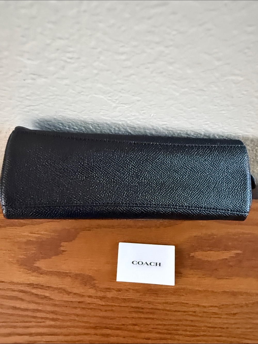 Coach Boxy Leather Cosmetic Case Wristlet - Picture 4 of 4